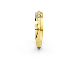 Yellow gold Channel-Set Princess Cut Diamond Pavé Band_188