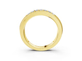 Yellow gold Channel-Set Princess Cut Diamond Pavé Band_189