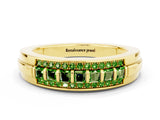 Yellow gold Channel-Set Princess Cut Diamond Pavé Band_30