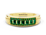 Yellow gold Channel-Set Princess Cut Diamond Pavé Band_30