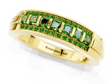 Yellow gold Channel-Set Princess Cut Diamond Pavé Band_31