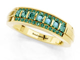 Yellow gold Channel-Set Princess Cut Diamond Pavé Band_31