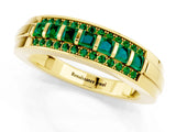 Yellow gold Channel-Set Princess Cut Diamond Pavé Band_31