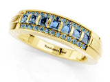 Yellow gold Channel-Set Princess Cut Diamond Pavé Band_31