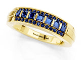 Yellow gold Channel-Set Princess Cut Diamond Pavé Band_31