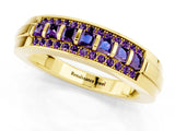 Yellow gold Channel-Set Princess Cut Diamond Pavé Band_31