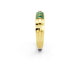 Yellow gold Channel-Set Princess Cut Diamond Pavé Band_32
