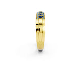 Yellow gold Channel-Set Princess Cut Diamond Pavé Band_32