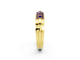 Yellow gold Channel-Set Princess Cut Diamond Pavé Band_32