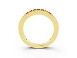 Yellow gold Channel-Set Princess Cut Diamond Pavé Band_33