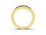 Yellow gold Channel-Set Princess Cut Diamond Pavé Band_33
