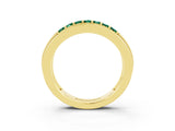 Yellow gold Channel-Set Princess Cut Diamond Pavé Band_33