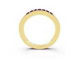 Yellow gold Channel-Set Princess Cut Diamond Pavé Band_33