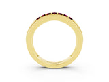 Yellow gold Channel-Set Princess Cut Diamond Pavé Band_33
