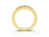 Yellow gold Channel-Set Princess Cut Diamond Pavé Band_33