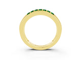 Yellow gold Channel-Set Princess Cut Diamond Pavé Band_33