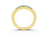 Yellow gold Channel-Set Princess Cut Diamond Pavé Band_33