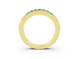 Yellow gold Channel-Set Princess Cut Diamond Pavé Band_33