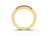 Yellow gold Channel-Set Princess Cut Diamond Pavé Band_33