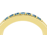 Yellow gold Channel-Set Princess Cut Diamond Pavé Band_34