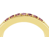 Yellow gold Channel-Set Princess Cut Diamond Pavé Band_34