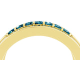 Yellow gold Channel-Set Princess Cut Diamond Pavé Band_34