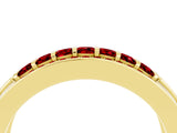 Yellow gold Channel-Set Princess Cut Diamond Pavé Band_34