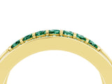 Yellow gold Channel-Set Princess Cut Diamond Pavé Band_34