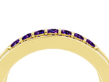 Yellow gold Channel-Set Princess Cut Diamond Pavé Band_34