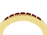 Yellow gold Channel-Set Princess Cut Diamond Pavé Band_34