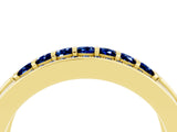 Yellow gold Channel-Set Princess Cut Diamond Pavé Band_34