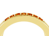 Yellow gold Channel-Set Princess Cut Diamond Pavé Band_34