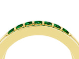 Yellow gold Channel-Set Princess Cut Diamond Pavé Band_34