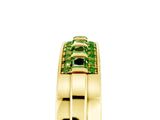 Yellow gold Channel-Set Princess Cut Diamond Pavé Band_35