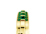 Yellow gold Channel-Set Princess Cut Diamond Pavé Band_35
