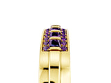 Yellow gold Channel-Set Princess Cut Diamond Pavé Band_35