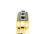 Yellow gold Channel-Set Princess Cut Diamond Pavé Band_35