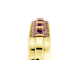 Yellow gold Channel-Set Princess Cut Diamond Pavé Band_35