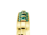 Yellow gold Channel-Set Princess Cut Diamond Pavé Band_35