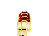 Yellow gold Channel-Set Princess Cut Diamond Pavé Band_35