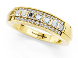 Yellow gold Channel-Set Princess Cut Diamond Pavé Band_43