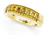 Yellow gold Channel-Set Princess Cut Diamond Pavé Band_43
