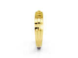 Yellow gold Channel-Set Princess Cut Diamond Pavé Band_44