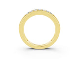 Yellow gold Channel-Set Princess Cut Diamond Pavé Band_45