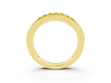 Yellow gold Channel-Set Princess Cut Diamond Pavé Band_45