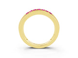 Yellow gold Channel-Set Princess Cut Diamond Pavé Band_45