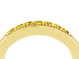 Yellow gold Channel-Set Princess Cut Diamond Pavé Band_46