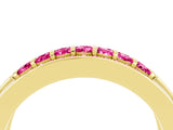 Yellow gold Channel-Set Princess Cut Diamond Pavé Band_46