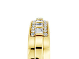 Yellow gold Channel-Set Princess Cut Diamond Pavé Band_47