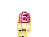 Yellow gold Channel-Set Princess Cut Diamond Pavé Band_47